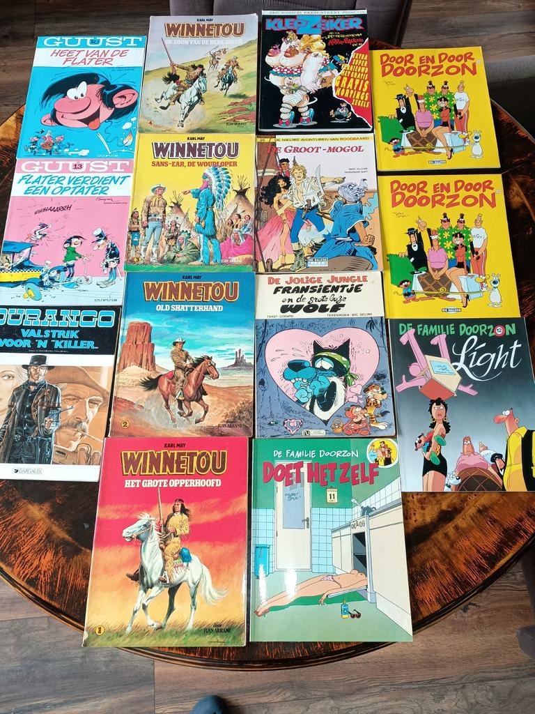 Stripboeken 145 st Winnetou, Guust,Rooie Oortjes jr,70,80,90, Boeken, Meerdere stripboeken, Ophalen, Gelezen, Diverse auteurs