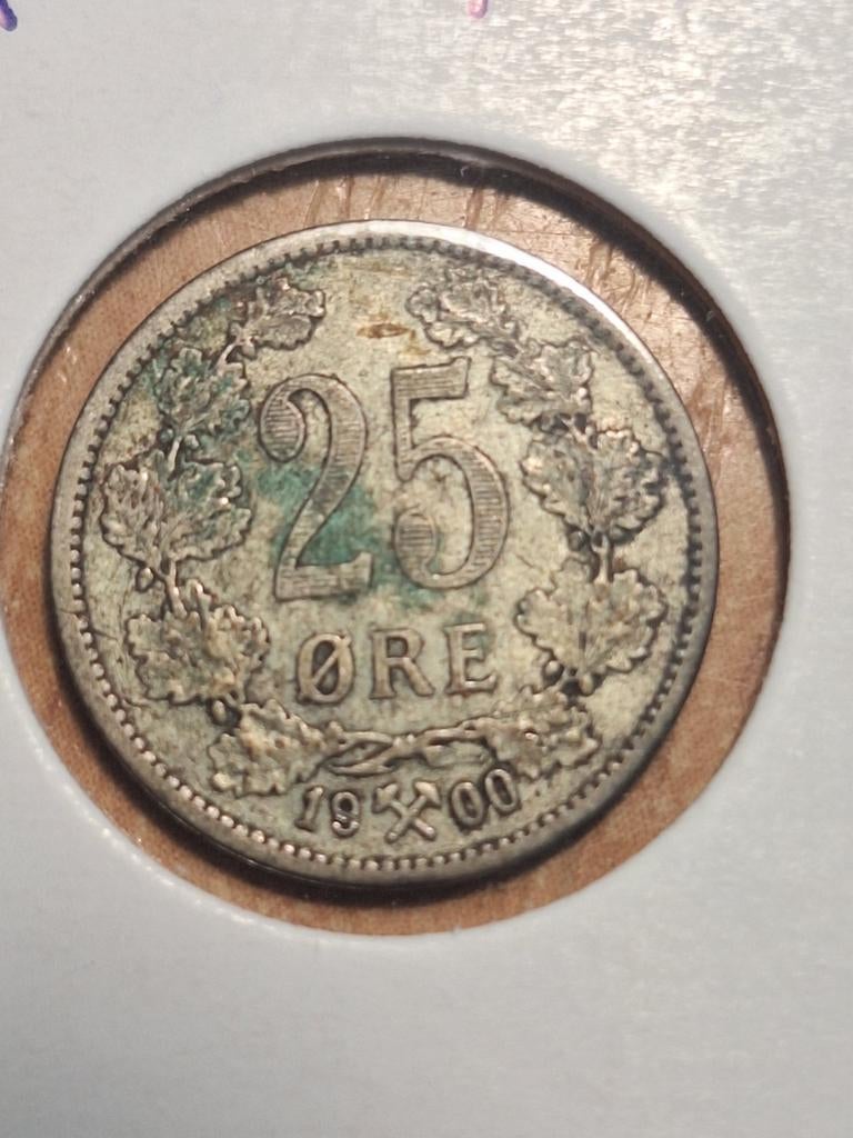 NOORWEGEN 25 ore 1900 (#44), Ophalen of Verzenden, Overige landen, Losse munt, Zilver
