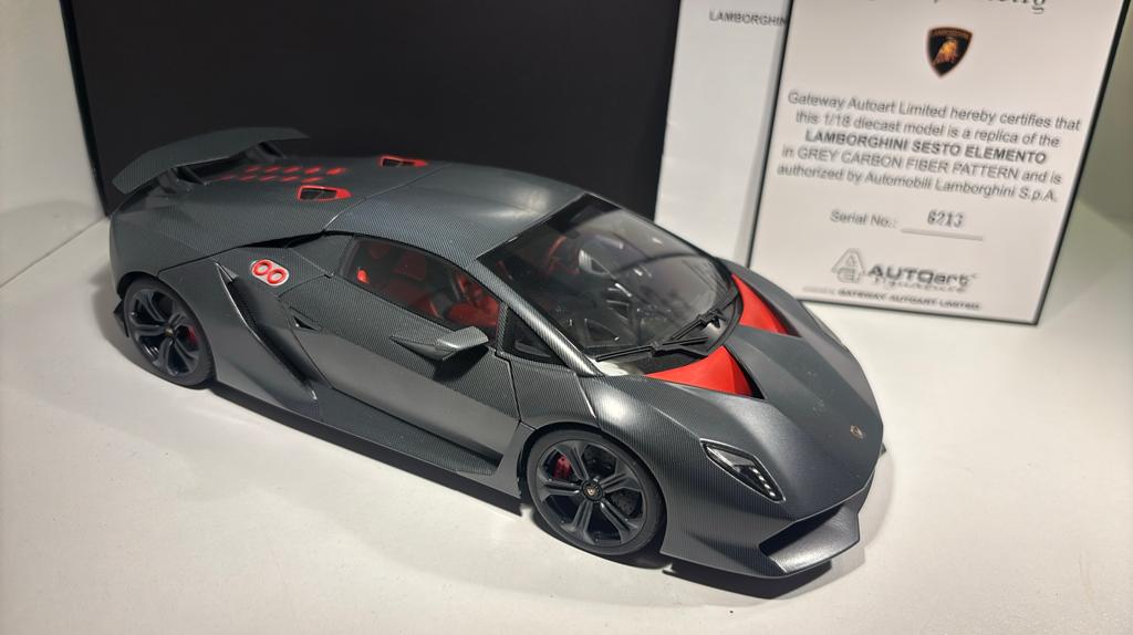 Lamborghini sesto elemento grey autoart 1.18, Overige merken, Auto, Ophalen of Verzenden, A