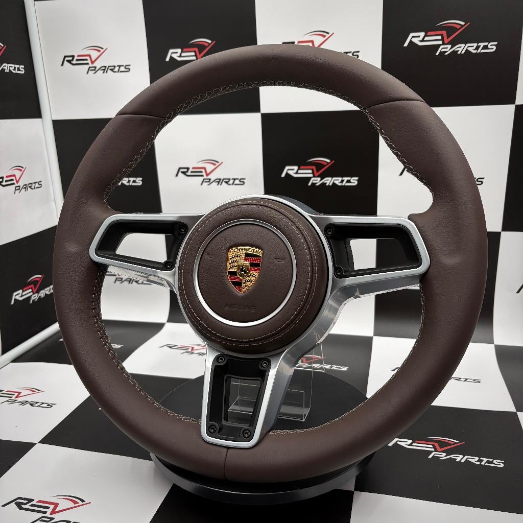 Porsche stuur espresso bruin cappucino leer upgrade