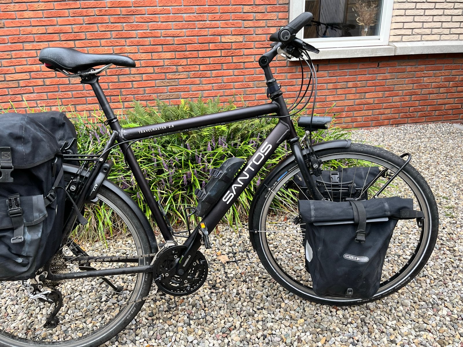 Santos Travelmaster 2.8 LX/XT/HS33, inclusief fietstassen, Gebruikt, Versnellingen, Schijfrem, 53 tot 57 cm