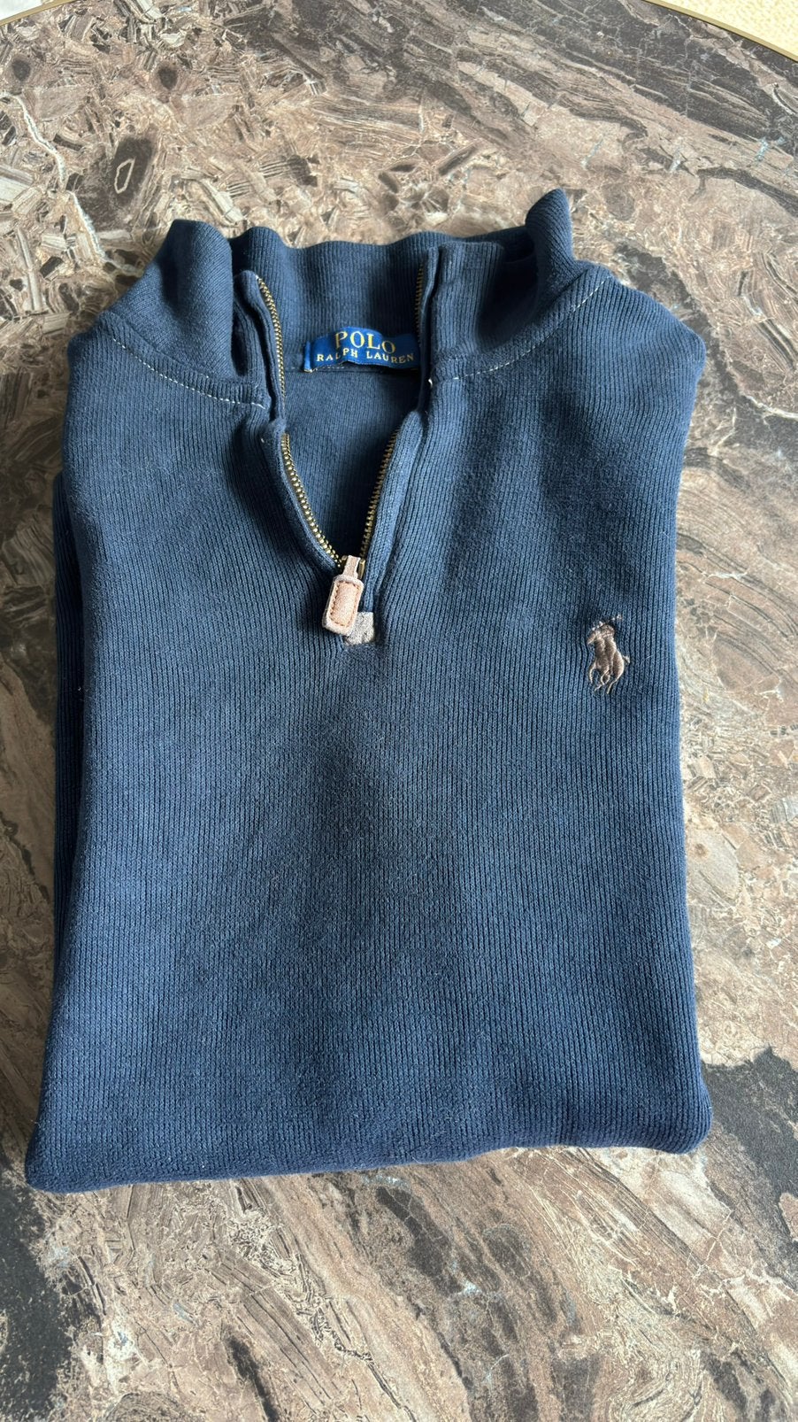 Quarterzip ralph lauren, Ophalen of Verzenden, Zo goed als nieuw, Maat 52/54 (L), Blauw