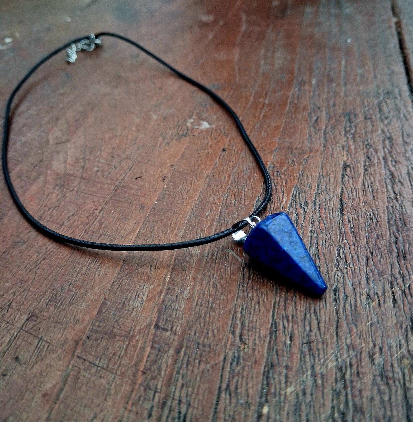 Lapis Lazuli Edelsteen Ketting / Pendel Diepblauw, Blauw, Nieuw, Ophalen of Verzenden, Steen of Mineraal