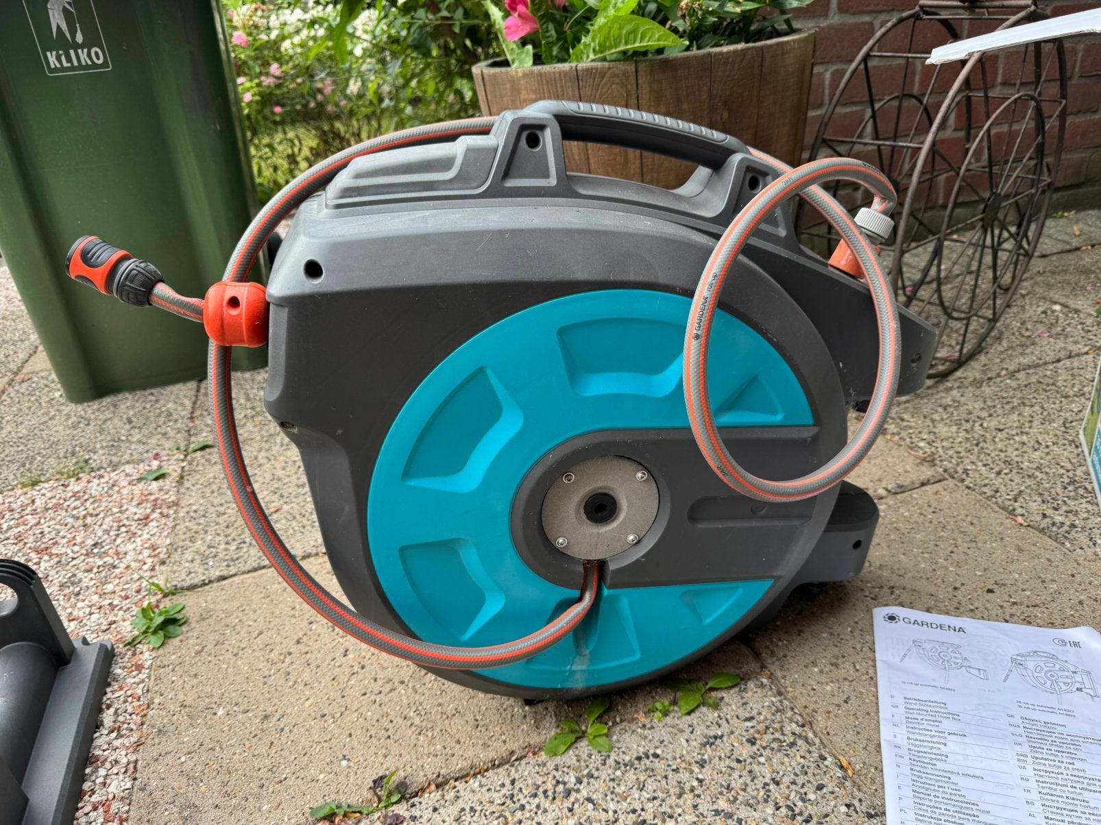 Gardena wandslangbox 35m 13mm rollup automatic xl 8024, Ophalen of Verzenden, Gebruikt, Tuinslanghaspel