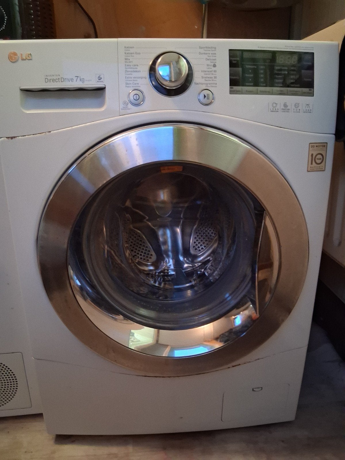 LG Direct Drive 7kg Wasmachine - Voorlader, Ophalen, Gebruikt, Voorlader, Kort programma