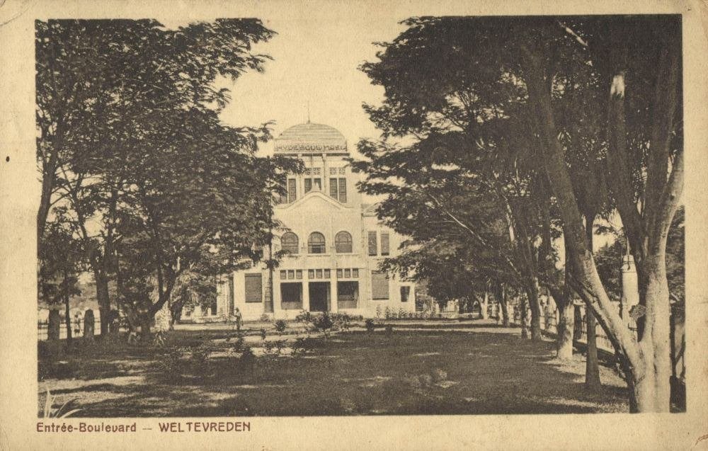indonesie, WELTEVREDEN, Entrée Boulevard, Java Indie (1910s), Ophalen of Verzenden, Voor 1920, Gelopen, Buiten Europa