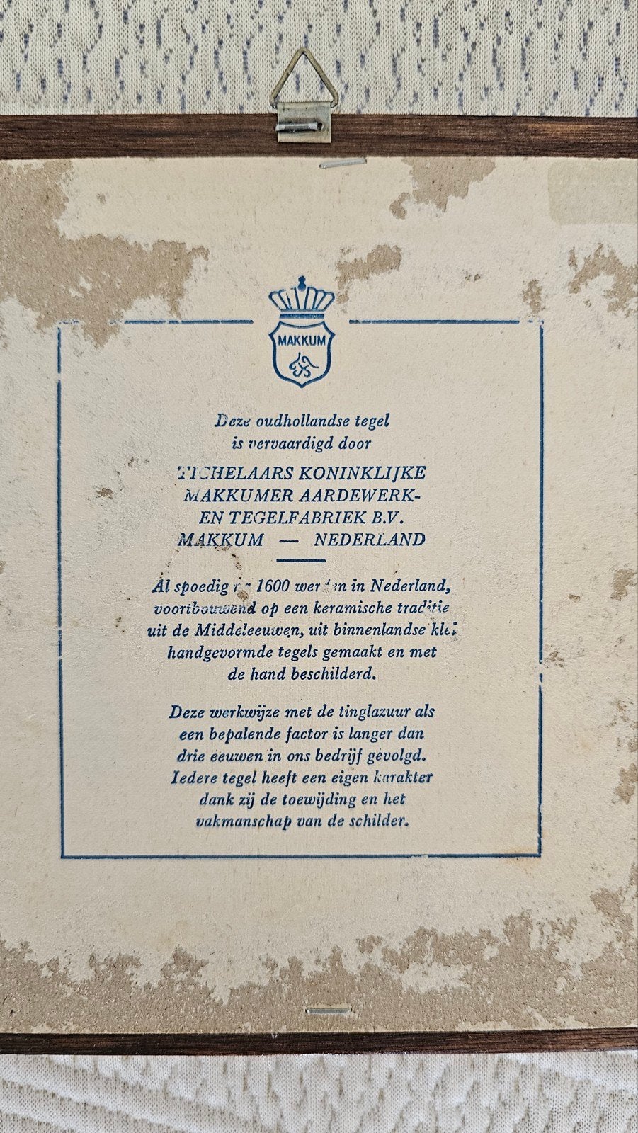 3 Oudhollandse tegels van Tichelaars Makkum, Antiek en Kunst, Antiek | Wandborden en Tegels, Ophalen of Verzenden