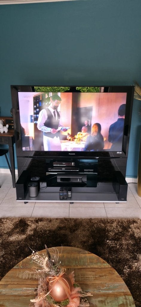 Panasonic tv 60 inch , inverwerkt tv tafel met recorder, box, Ophalen, Gebruikt, Panasonic, 50 Hz