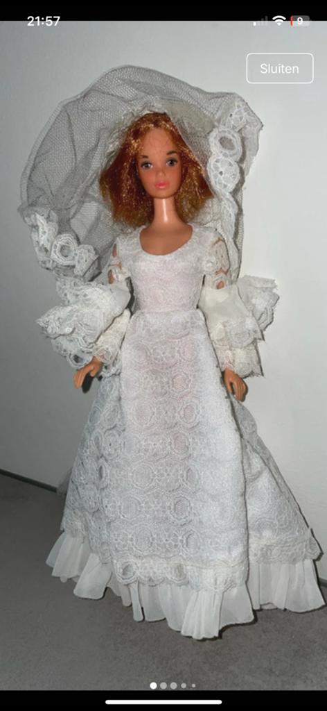 Barbie mattel Quick curl kelly mod vintage, Ophalen of Verzenden, Zo goed als nieuw, Pop