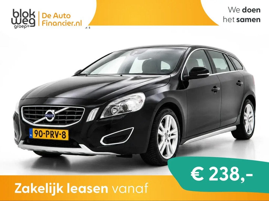 Volvo V60 2.0T 203pk Automaat Summum | Leder | € 8.750,00, 4 cilinders, Zwart, 203 pk, 84 €/maand