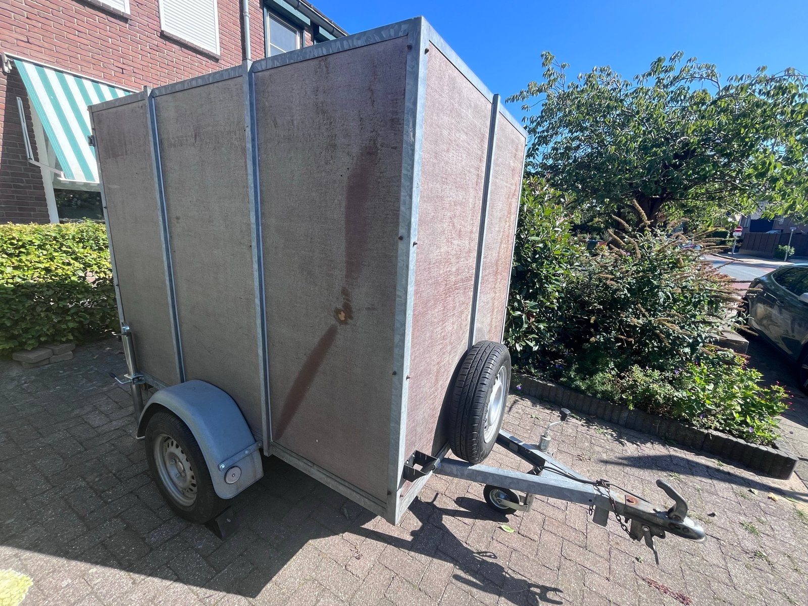 Gesloten Aanhangwagen met Reservewiel, Auto diversen, Aanhangers en Bagagewagens, Ophalen, Gebruikt