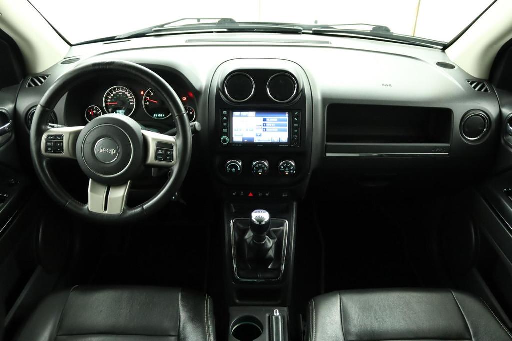 Jeep Compass 2.0 Limited Airco Cruise Leder Stoelverw Trekhk, Auto's, Jeep, 450 kg, Gebruikt, Zwart, Handgeschakeld