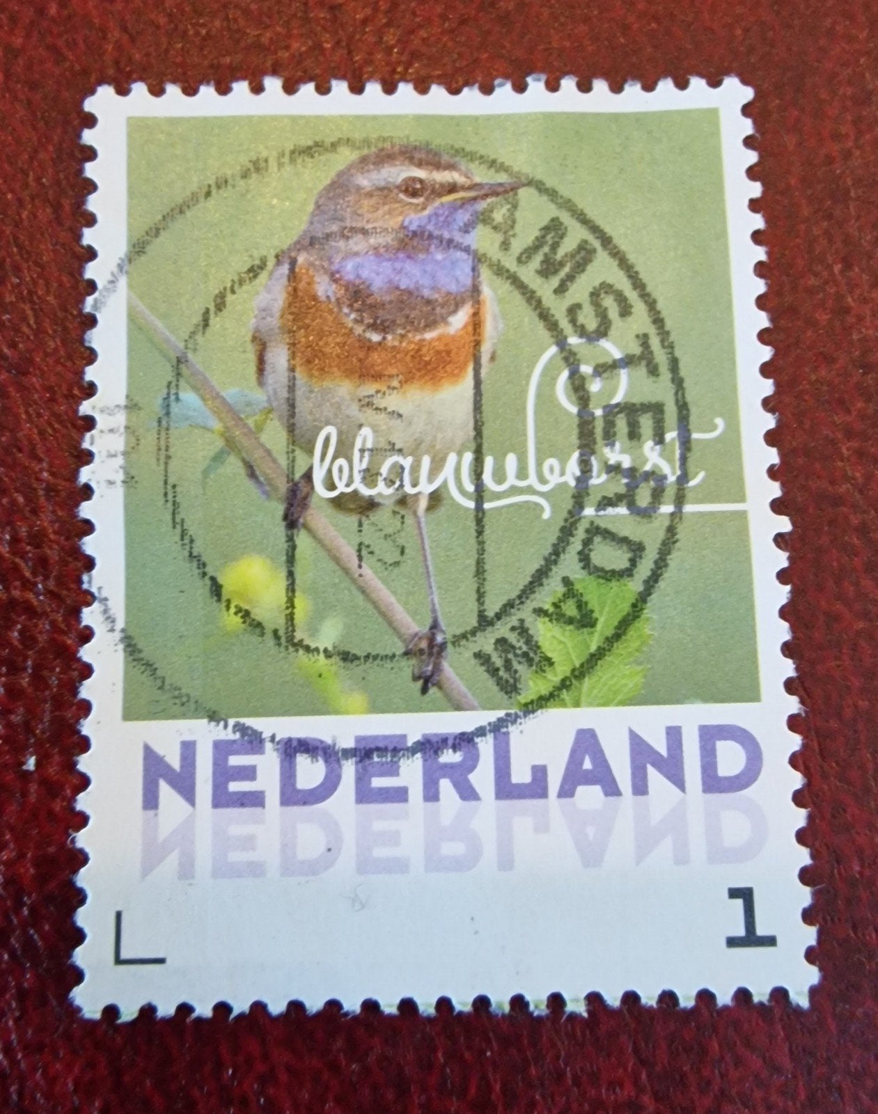 kv825 persoonlijkev postzegel met Blauwborst - Gestempeld, Ophalen of Verzenden, Na 1940, Gestempeld