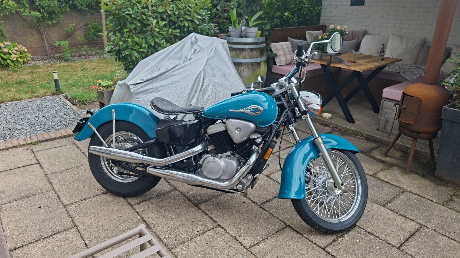 Honda Shadow, erg netjes, als nieuw.Petrol blue., Motoren, Motoren | Honda, 2 cilinders, Chopper, Gebruikt, Particulier