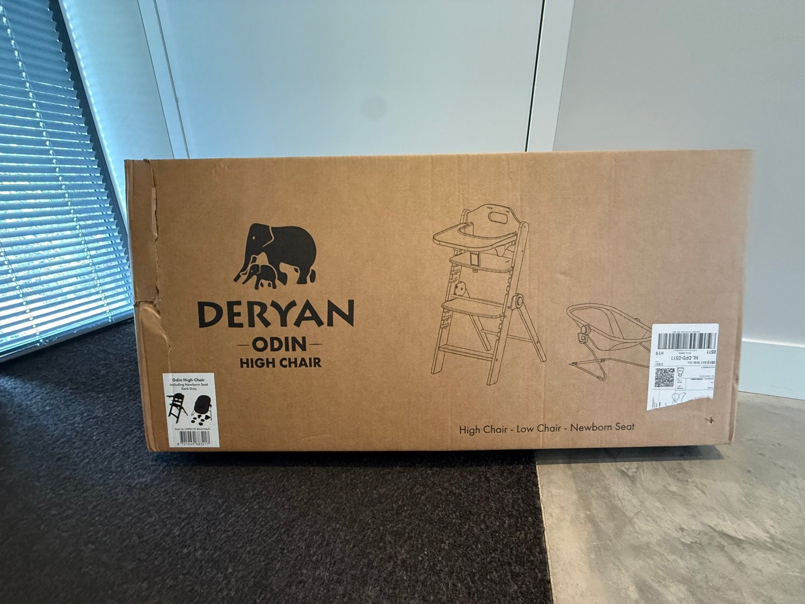 Deryan Odin Kinderstoel – Nieuw in doos, Kinderen en Baby's, Ophalen, Nieuw, Meegroeistoel, Aanschuifbaar