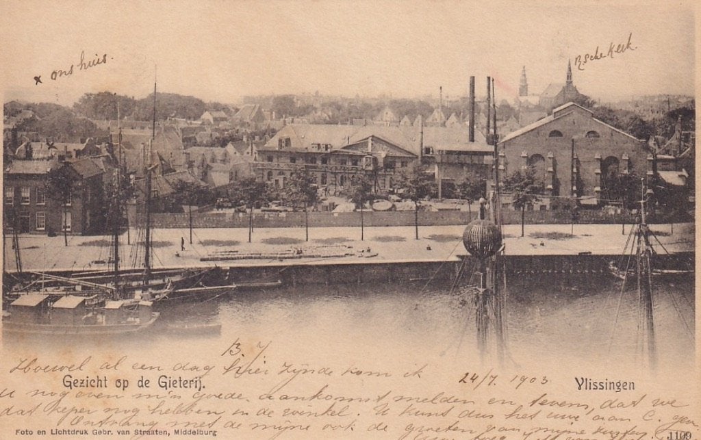 770F Vlissingen, werf De Schelde, Gieterij, 1903, Verzamelen, Ophalen of Verzenden, Voor 1920, Gelopen, Zeeland