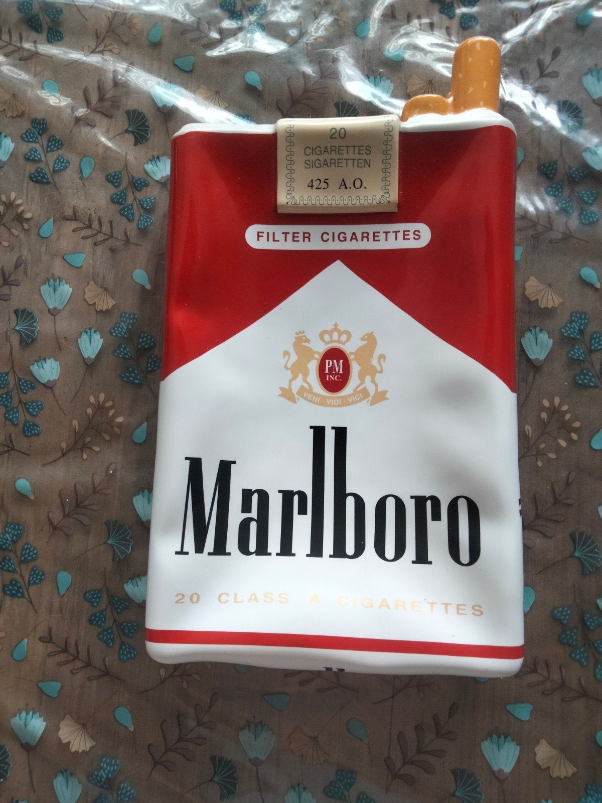 mooie grote malboro geld schaal /asbak, Ophalen of Verzenden, Zo goed als nieuw, Reclamebord