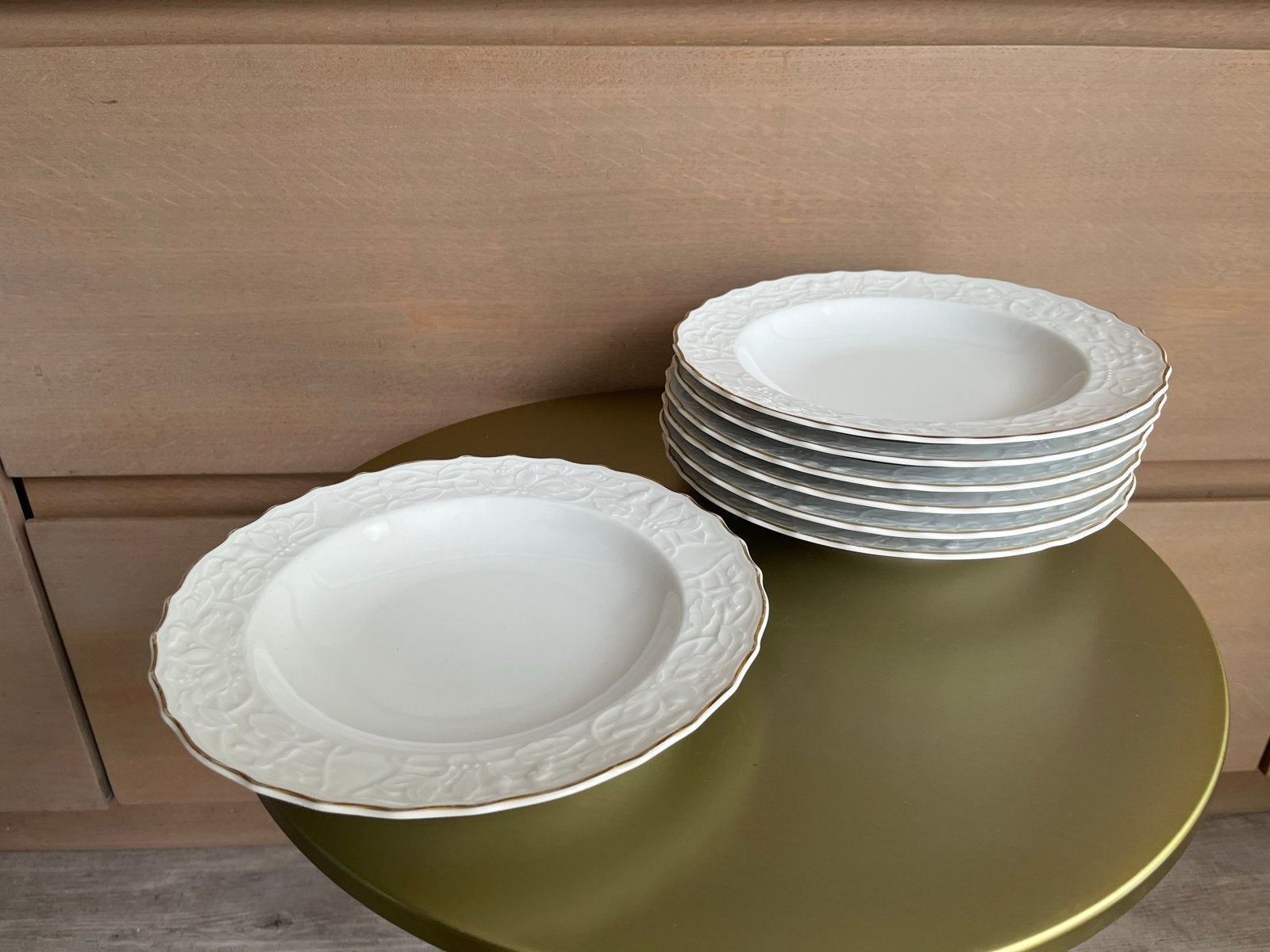 Mitterteich Prinzess Gold Diepe Borden - Limited Edition, Gebruikt, Overige merken, Klassiek, Ophalen of Verzenden