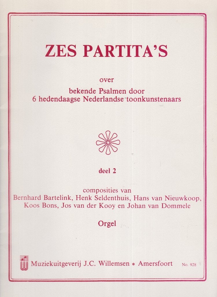 ZES PARTITA'S over bekende PSALMEN - deel 2, Ophalen of Verzenden, Gebruikt, Artiest of Componist, Religie en Gospel