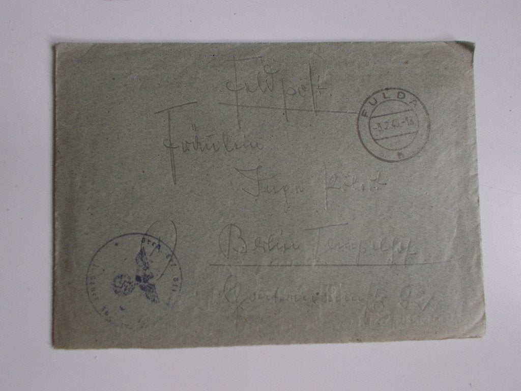 Duitse Rijk, Veldpostenvelop Grenadier Uit Februari 1945., Ophalen, Brief