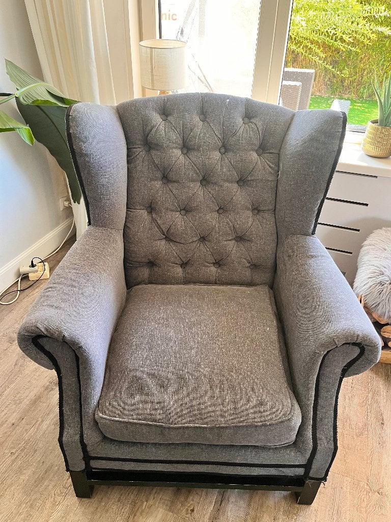Oorfauteuil Stoel, Ophalen, Gebruikt, Eén, Stof