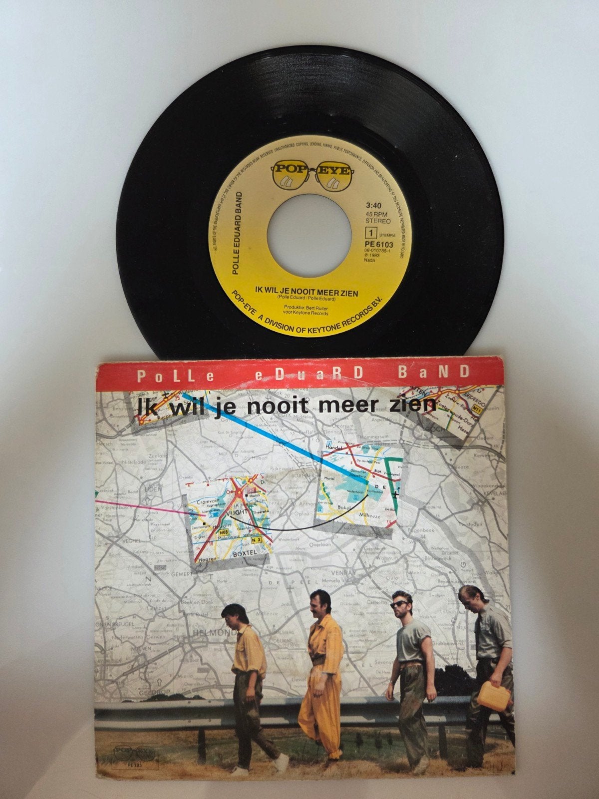 Polle eDuard Band - Ik wil je nooit meer zien, Ophalen of Verzenden, Gebruikt, 7 inch, Nederlandstalig