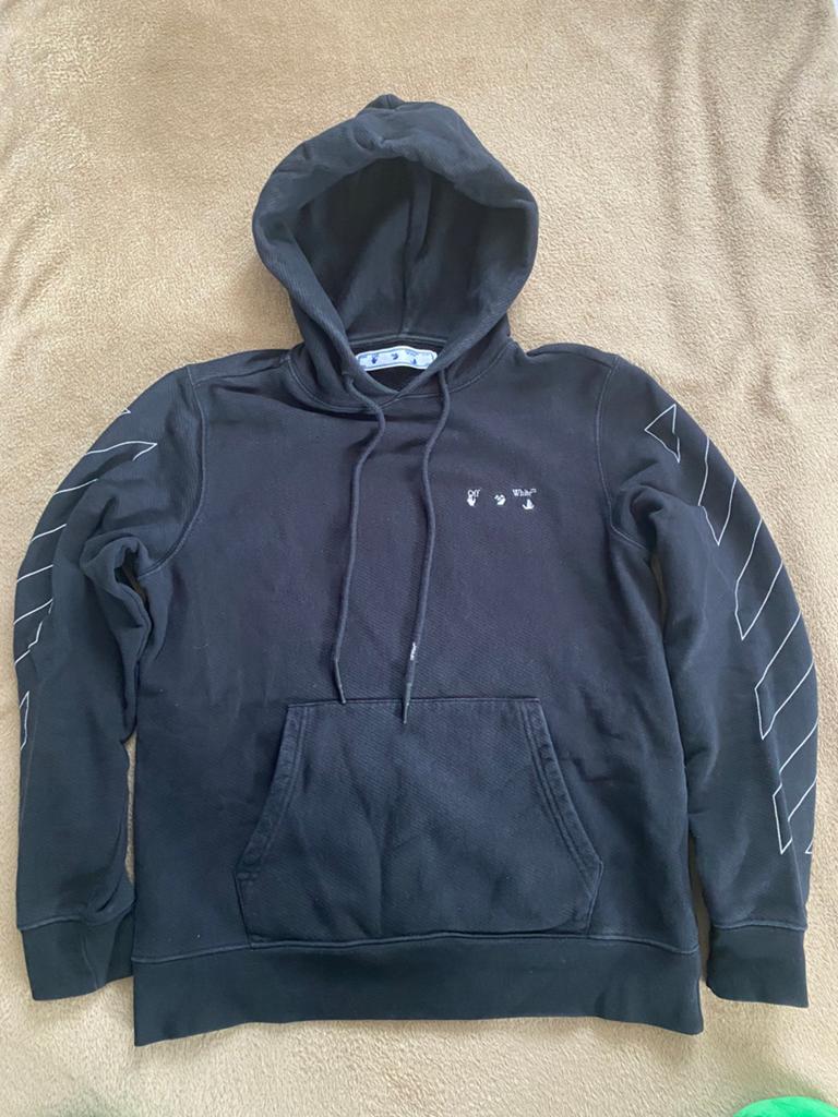 Off-White Diag Arrows Black Hoodie, Kleding | Heren, Truien en Vesten, Ophalen of Verzenden, Zo goed als nieuw, Maat 48/50 (M)
