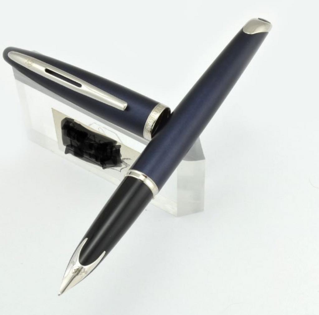 Waterman Carene 18k fine penpunt, Ophalen, Gebruikt, Met doosje, Vulpen