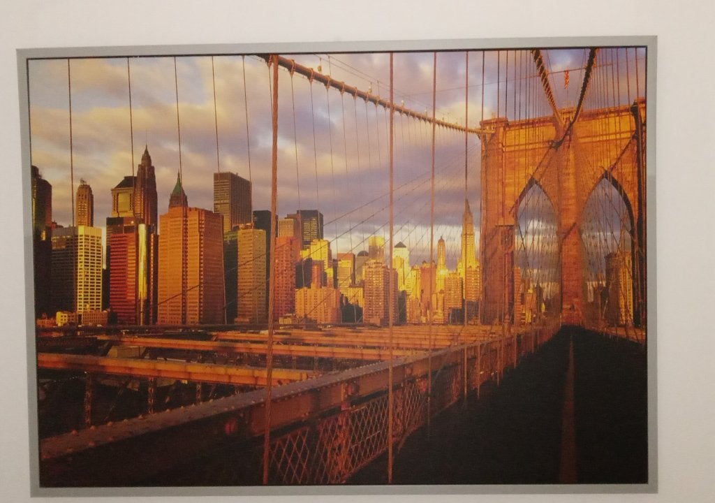Schilderij groot New York Brooklyn Bridge 140 x 100, Huis en Inrichting, Woonaccessoires | Schilderijen, Tekeningen en Foto's
