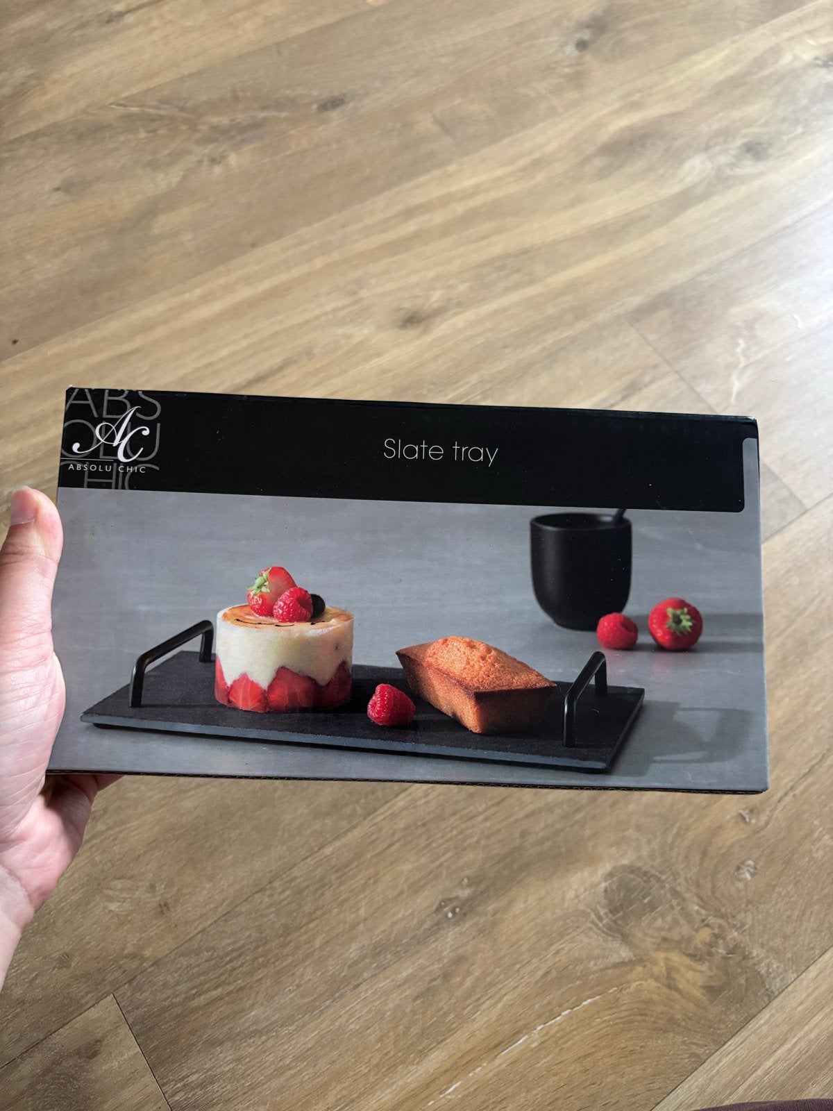 Absolu Chic Slate Tray - Leistenen Dienblad, Nieuw, Ophalen of Verzenden, Dienblad, Met handvatten