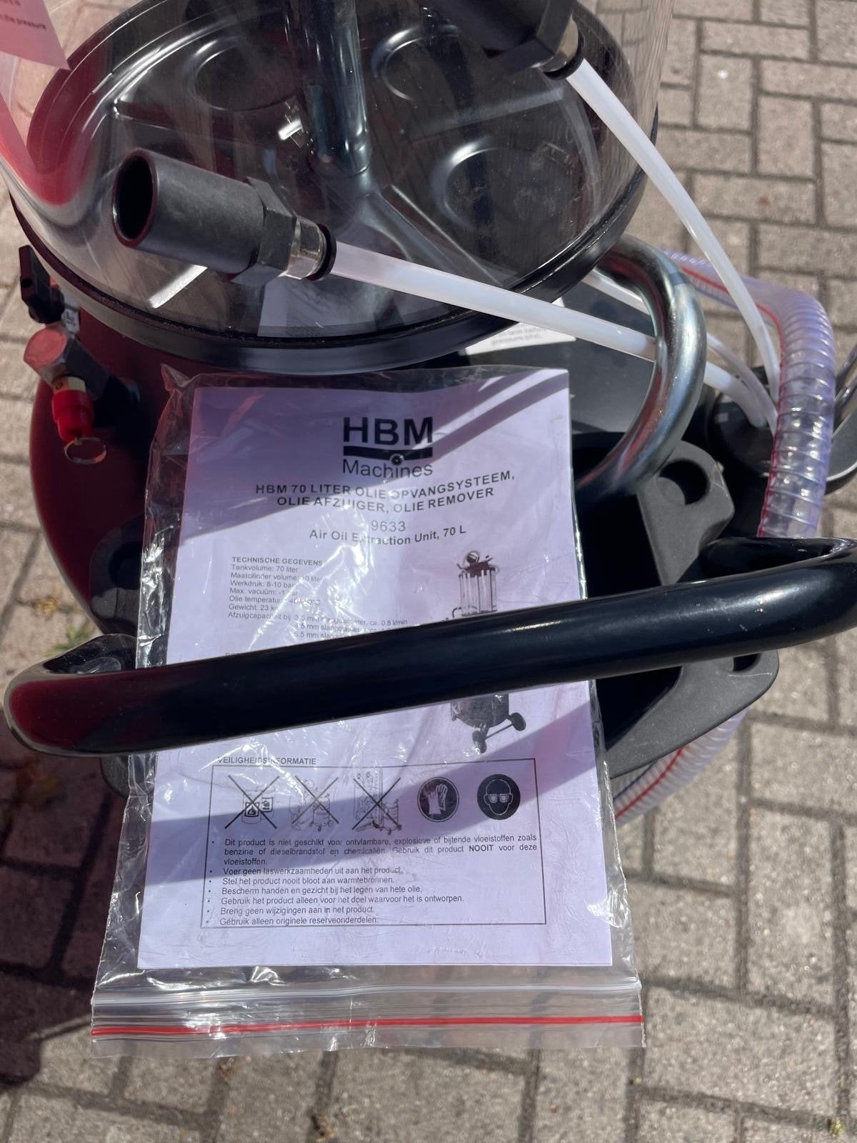 HBM 70 Liter Olie opvangsysteem, Olie Afzuiger,, Ophalen, Zo goed als nieuw