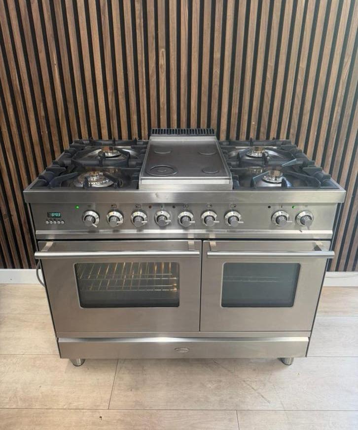 Mooie Rvs Boretti fornuis 100 cm (Gratis bezorgen), 5258sh, Gebruikt, 60 cm of meer, Ophalen of Verzenden