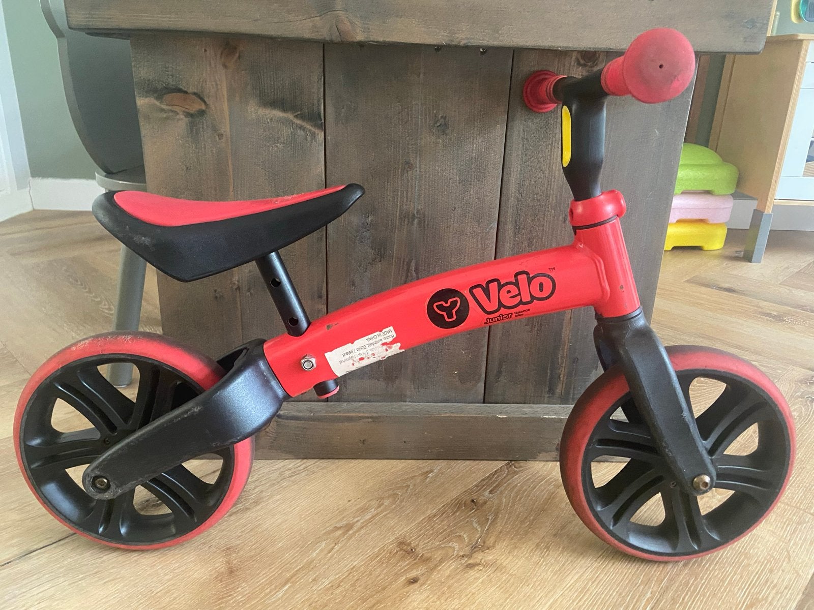 Y Velo Loopfiets Rood, Ophalen, Zo goed als nieuw, Loopfiets