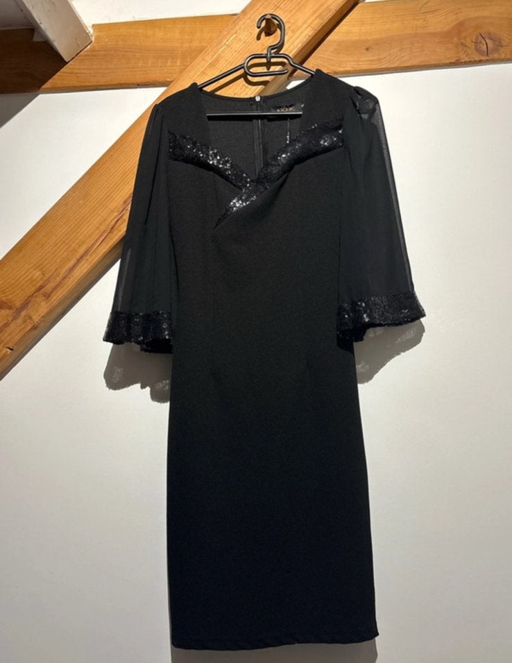 Kichic zwarte chique jurk met glitter paillette maat s, Kleding | Dames, Jurken, Zwart, Nieuw, Ophalen of Verzenden, Maat 36 (S)
