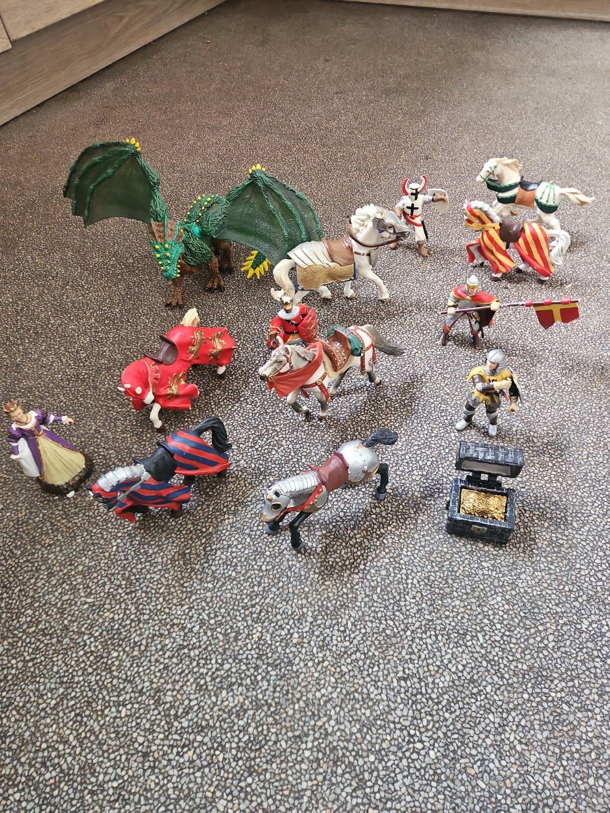 Schleich Ridder Set met Draak en Paarden, Ophalen of Verzenden, Gebruikt