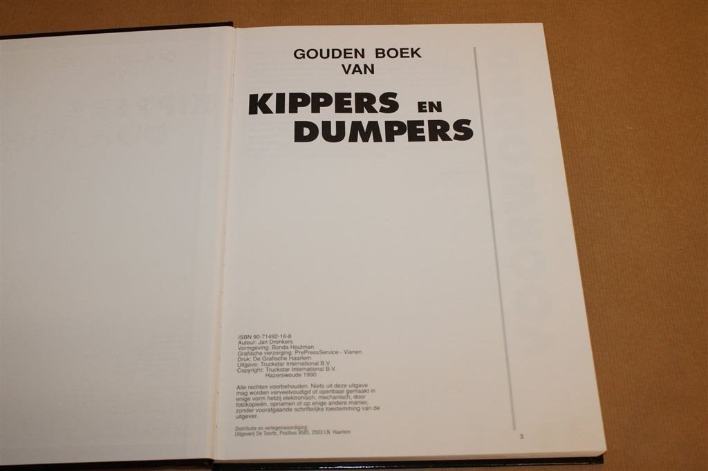 Gouden Boek van Kippers en Dumpers — Truckstar 1990, Ophalen of Verzenden, Gelezen, Tractor en Landbouw