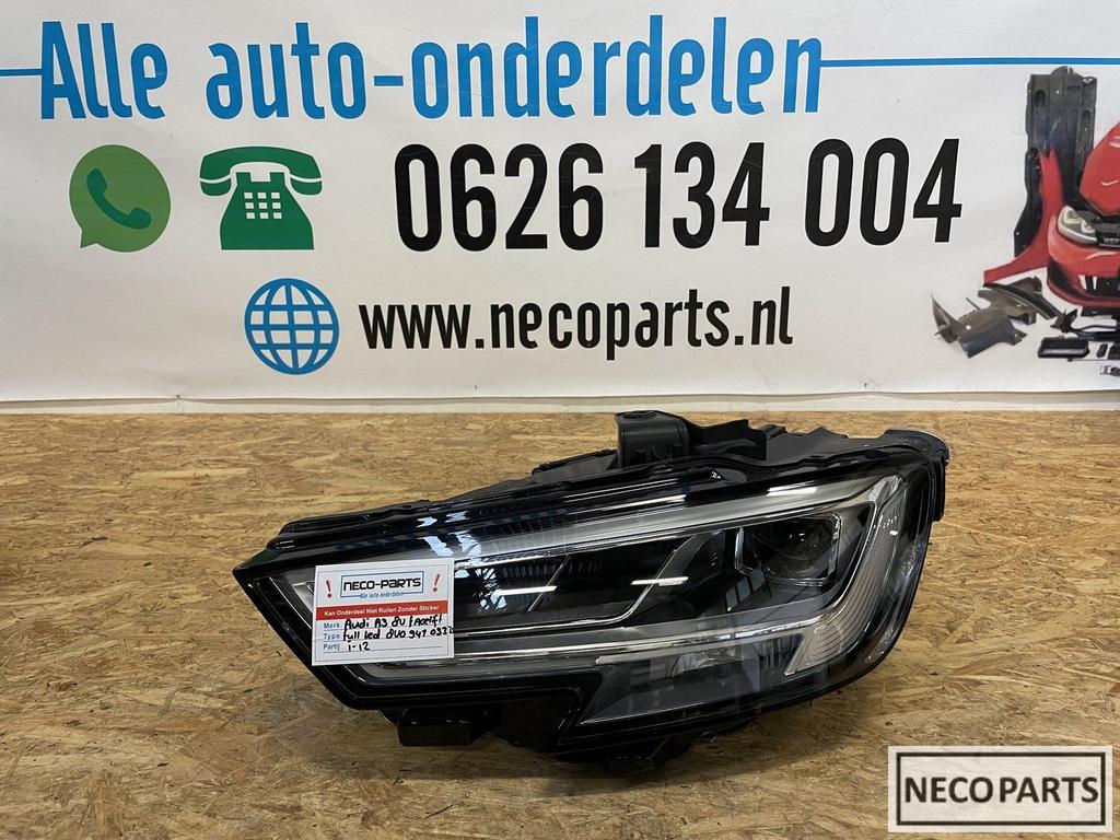 AUDI A3 8V FACELIFT FULL LED KOPLAMP LINKS 8V0941033D, Auto-onderdelen, Verlichting