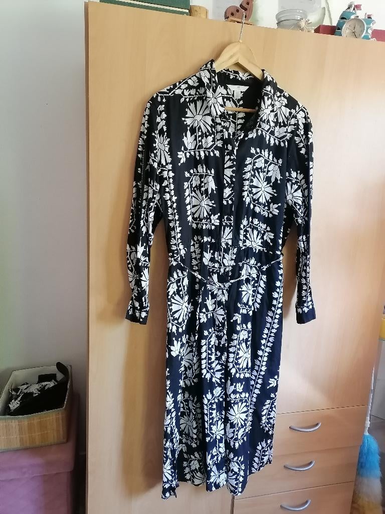 LINNEN JURK- M NIEUW, Maat 38/40 (M), Zwart, Nieuw, Ophalen of Verzenden