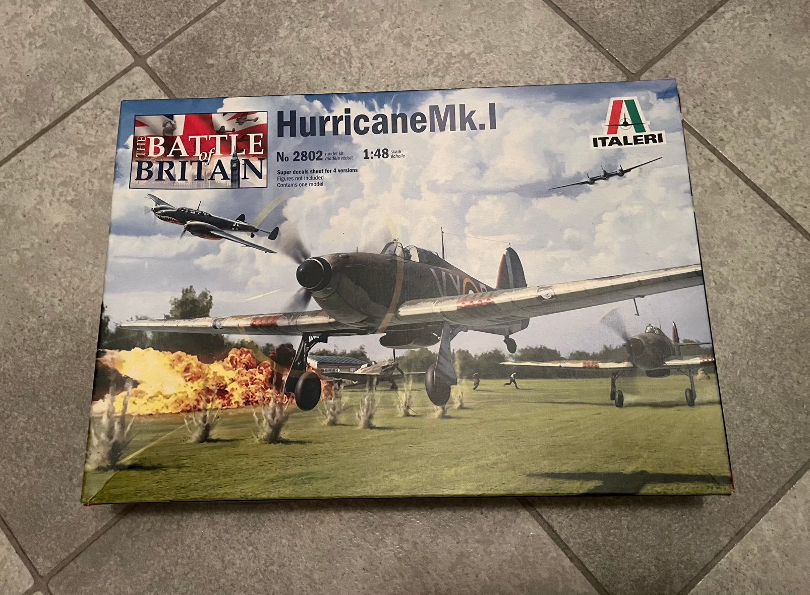 Hurricane MK.1, Ophalen of Verzenden, Zo goed als nieuw, Groter dan 1:72, Italeri