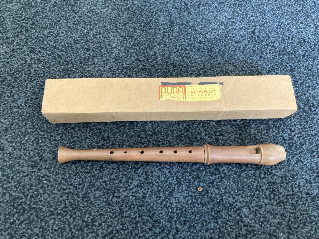 Aura blokfluit (sopraan), Muziek en Instrumenten, Blaasinstrumenten | Blokfluiten, Ophalen, Gebruikt, Sopraan of Sopranino