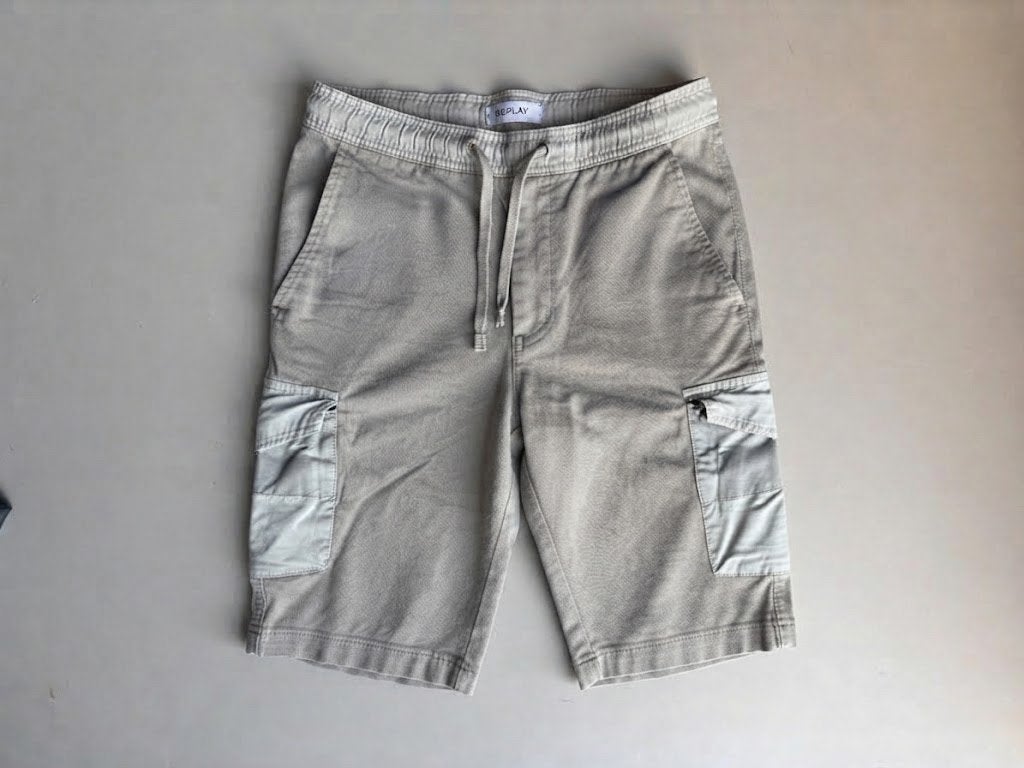 Replay Cargo Short Grijs 100% Katoen, Kleding | Heren, Ophalen of Verzenden, Zo goed als nieuw, Maat 48/50 (M), Grijs