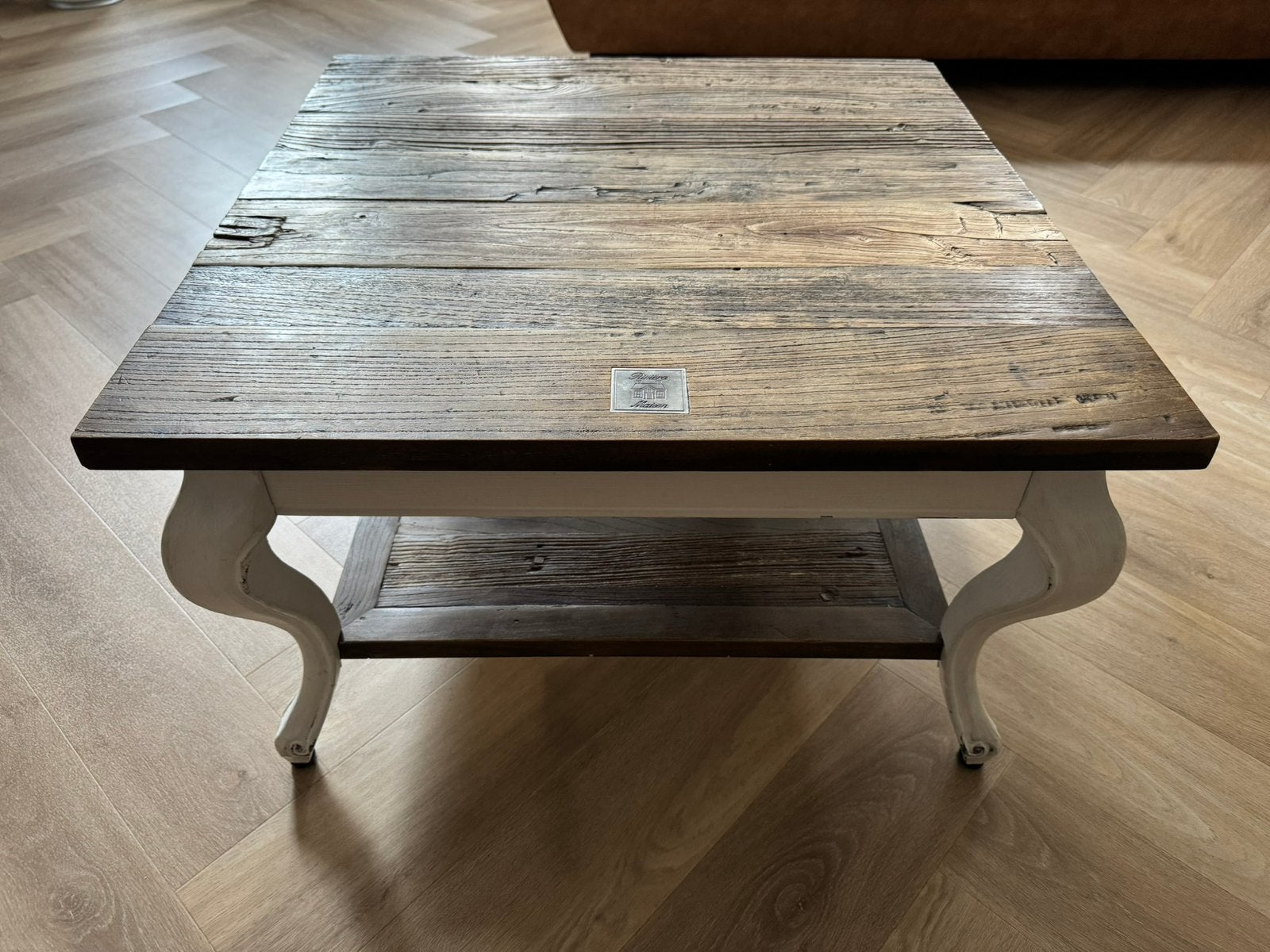 Rivièra Maison Driftwood Salontafel 70x70x42, Ophalen, Gebruikt, 50 tot 100 cm, Romantisch landelijk