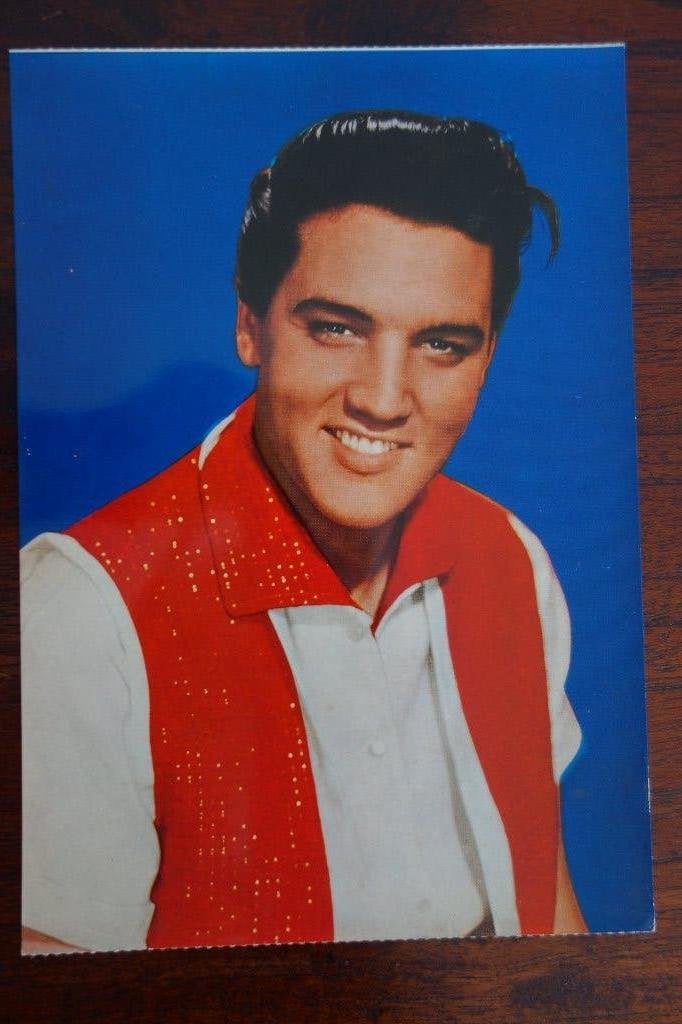 Elvis Presley briefkaart grootformaat, Ophalen of Verzenden, Zo goed als nieuw, Foto of Kaart