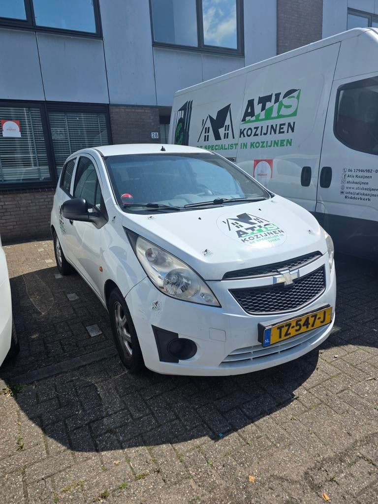 Chevrolet Spark 1.0 Bifuel 2010 Wit, Auto's, Chevrolet, Particulier, Spark, Airbags, Centrale vergrendeling, Elektrische ramen