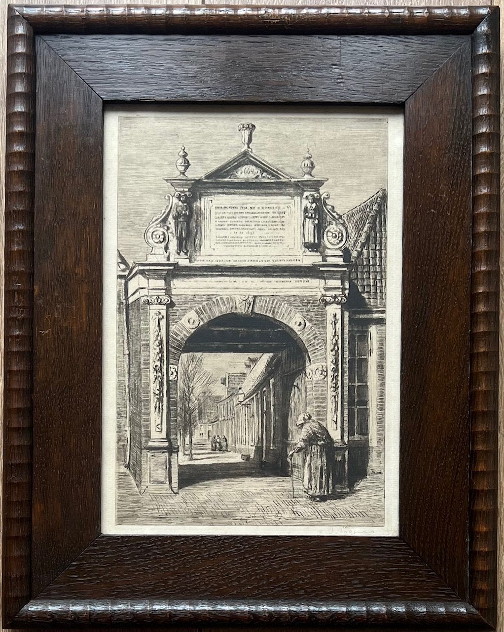 Dingemans ets Groningen, Ophalen of Verzenden, Stadsgezicht, Ets