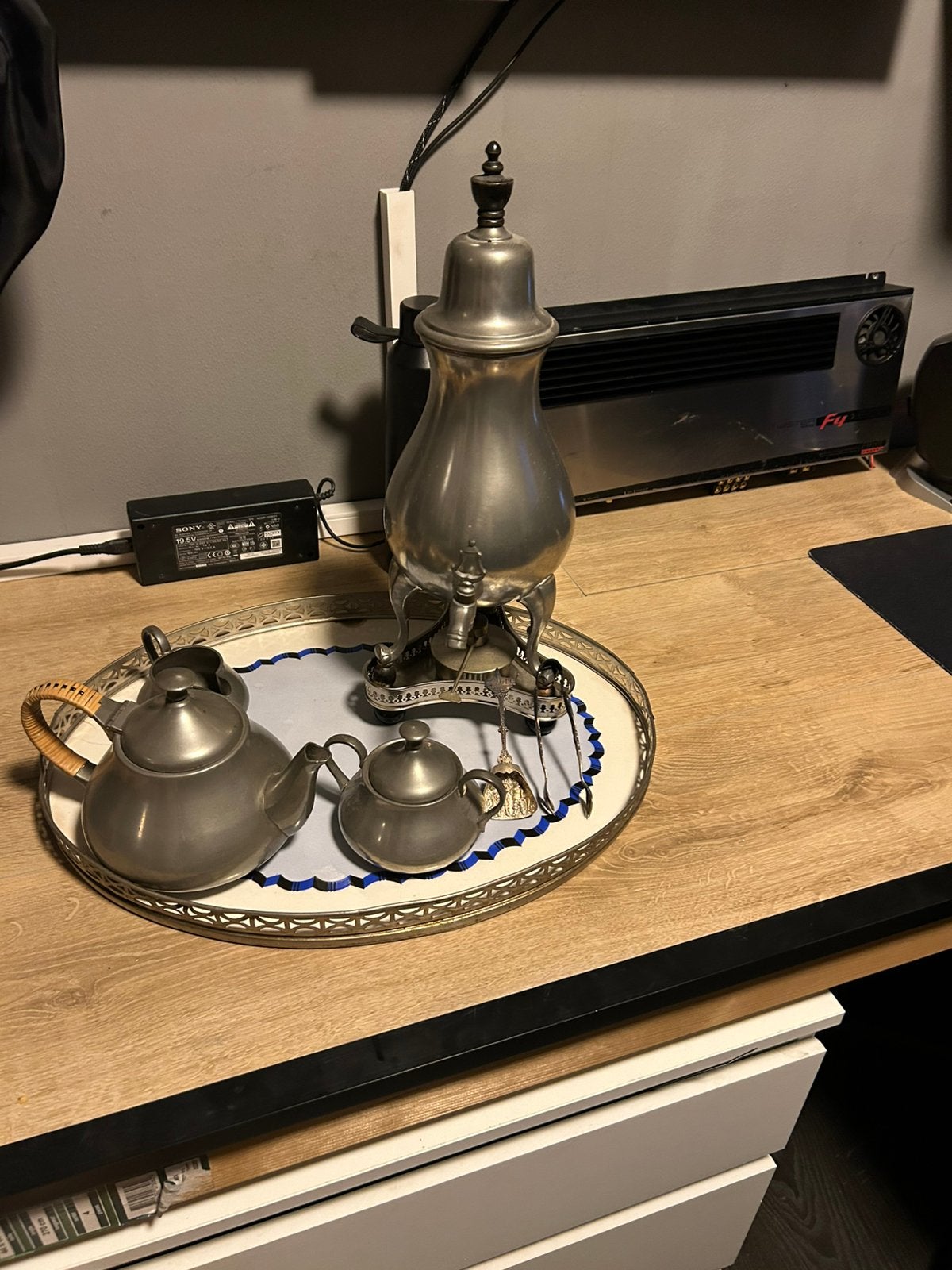 Te koop Tinnen thee set., Ophalen of Verzenden
