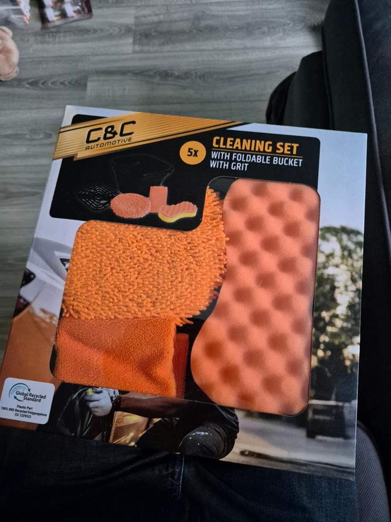 C&C Automotive 5-delige Reinigingsset met Opvouwbare Emmer, Ophalen of Verzenden, Nieuw