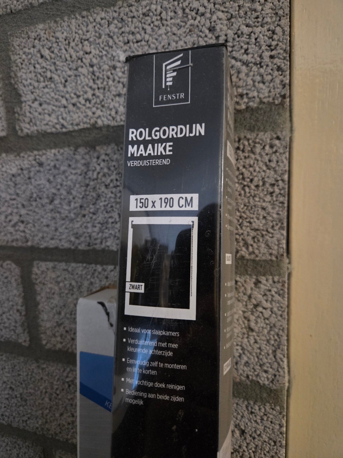 Rolgordijn Zwart Nieuw 150B 190L, Rolgordijn, Ophalen, Zwart, Rolgordijn