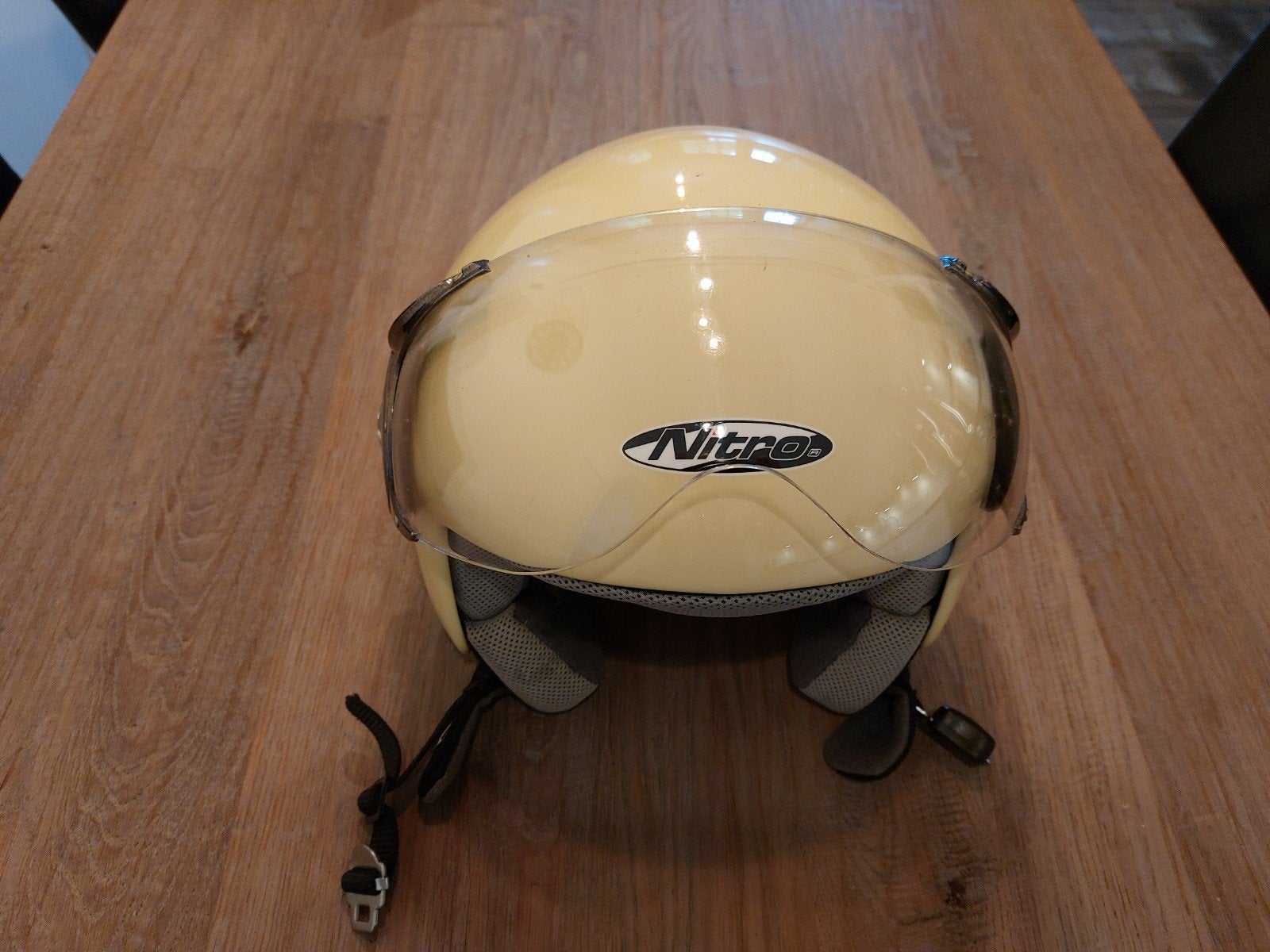 Nitro scooterhelm - Crème/Geel - Maat S, Ophalen, Gebruikt, Small, Nitro