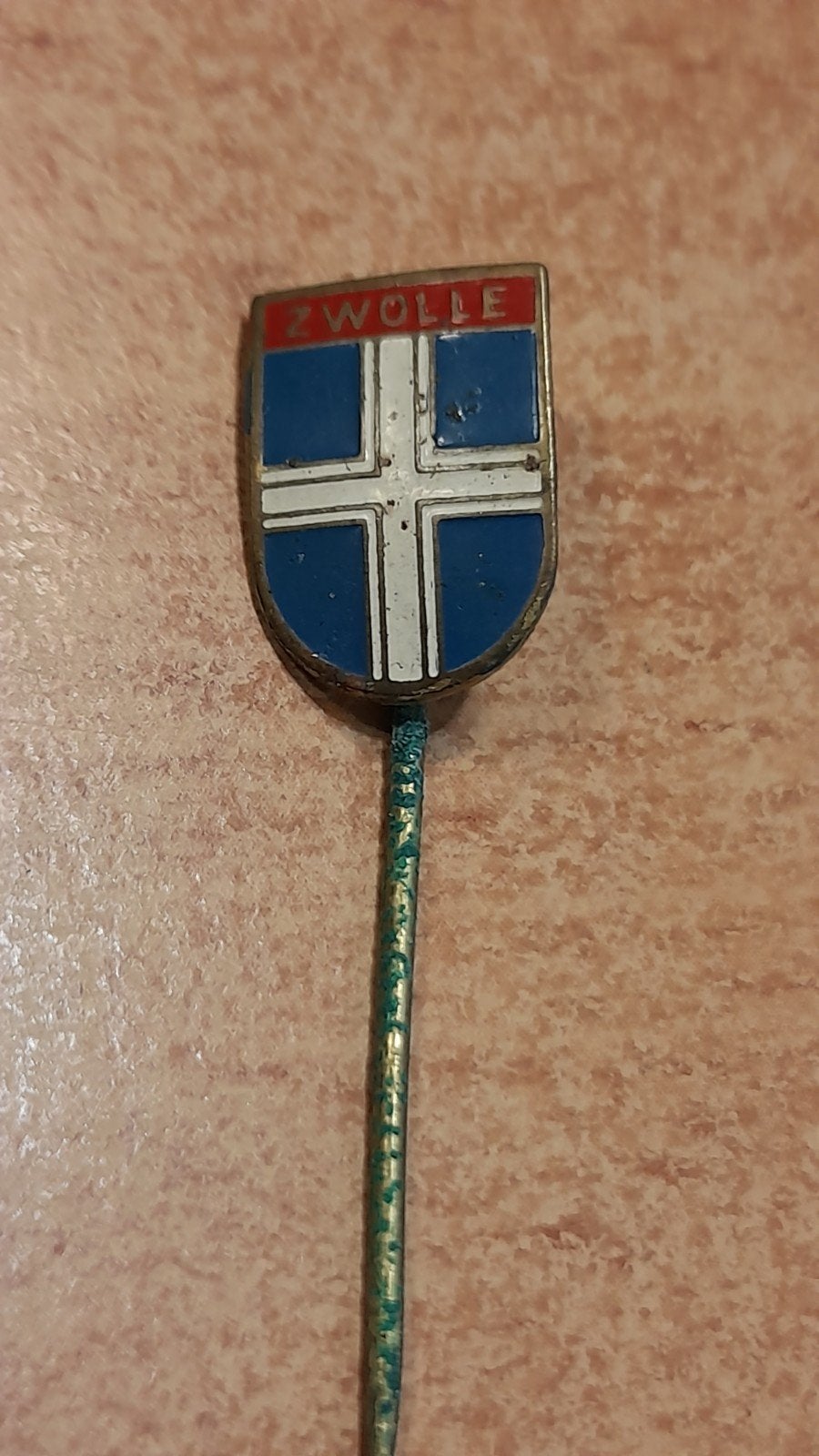 Vintage Zwolle Speldje - Stadswapen Pin, Verzenden, Gebruikt, Stad of Land, Speldje of Pin